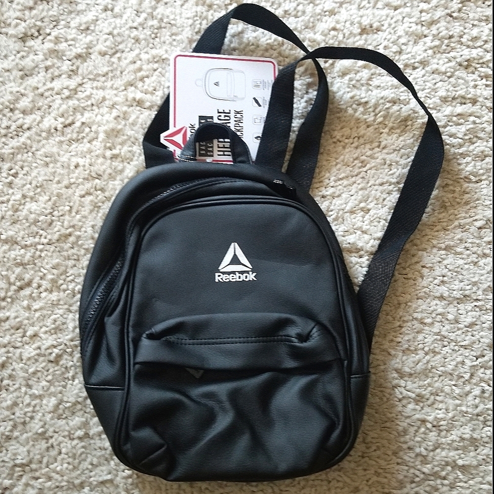 Reebok Heritage PU Black Backpack Bag NWT